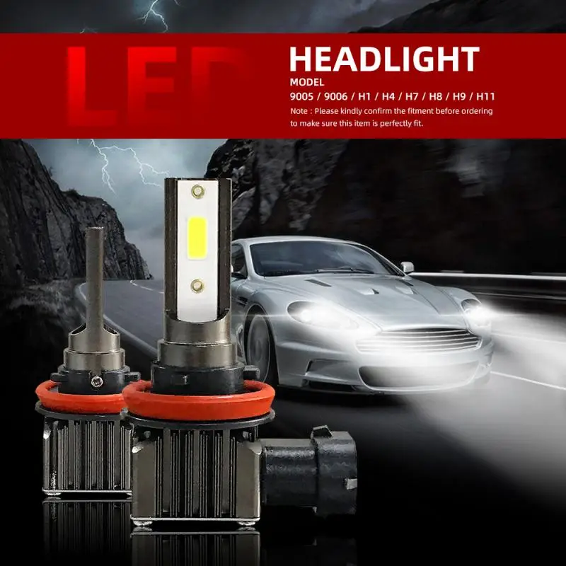 1 пара автомобильные мини фары H7 Led H4 H1 H8 H9 H11 9005 9006 12000lm 60 Вт 6000K фасветильник
