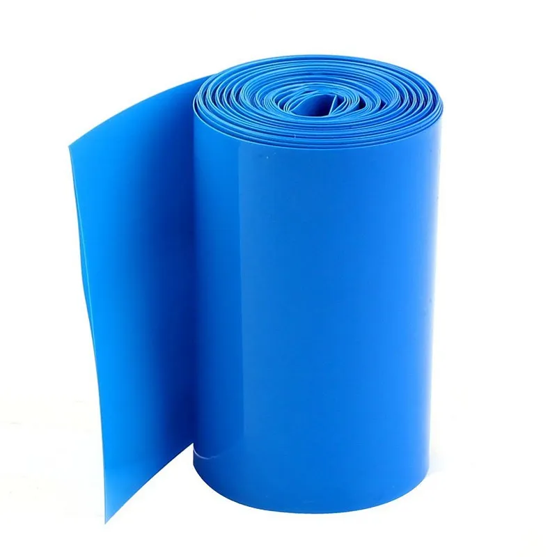 

Fashion70mm / 44mm PVC Heat Shrink tubing 5m for 18650 Battery Pack blue