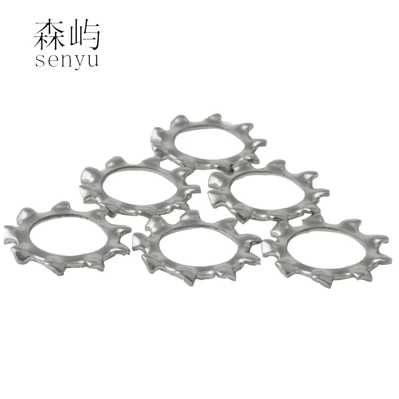 

50pcs GB/T86.1/86.2 M3 M4 M5 M6 M8 M10 304 Stainless Steel Washers External Toothed Gasket Washer Serrated Lock Washer