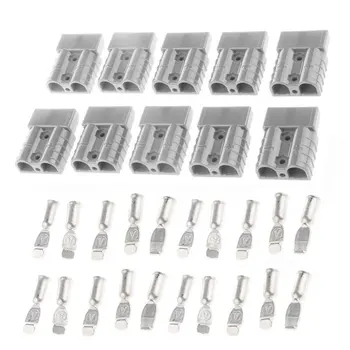 

10Pcs 50A 600V 8Awg Battery Quick Winch Connection Stacker Connect - Gray