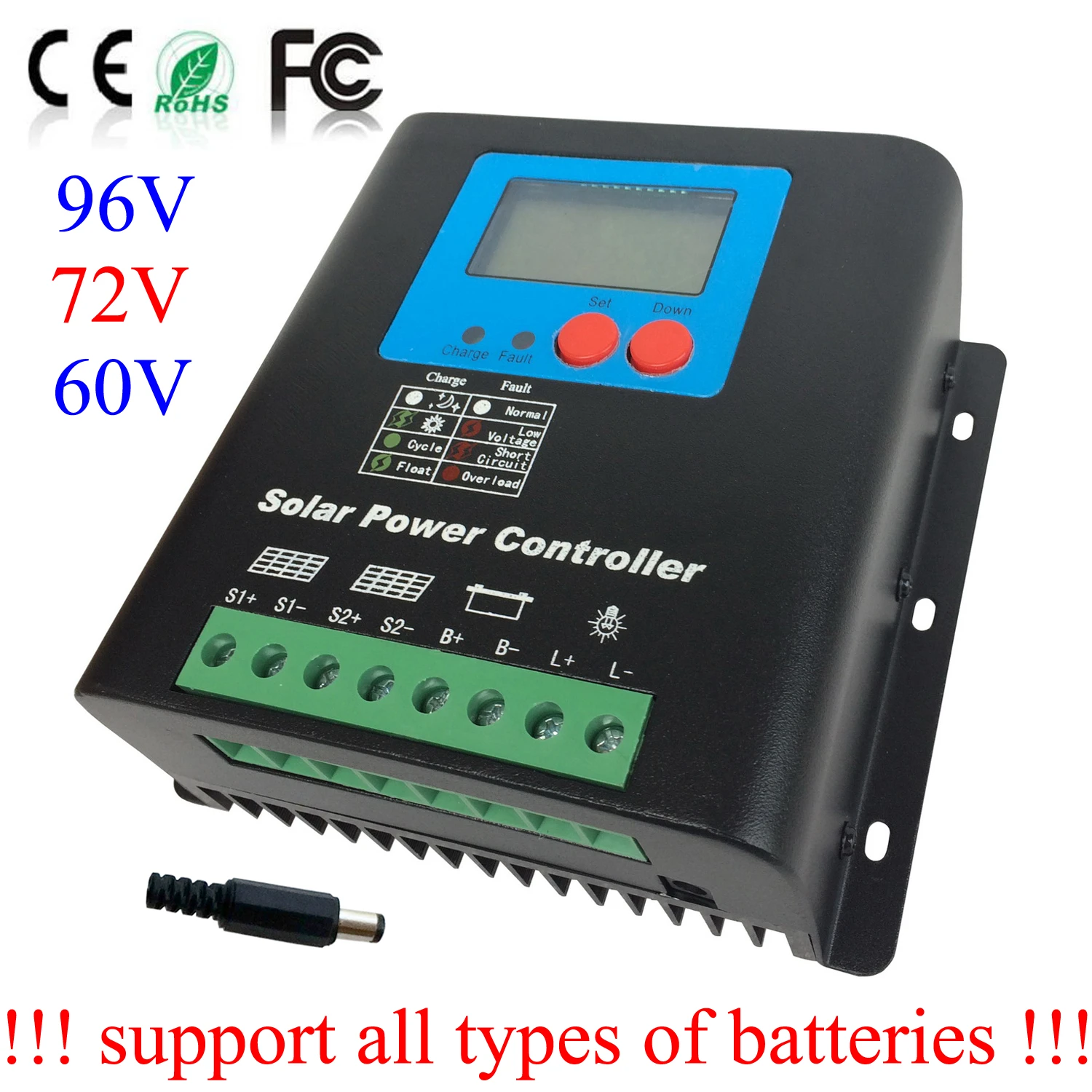 60a 72v Mppt Solar Controller 60v 96v Solar Panel Charge Controller Ups Lifepo4 Lithium Iron Lead Acid Gel Agm Battery Regulator Solar Controllers Aliexpress