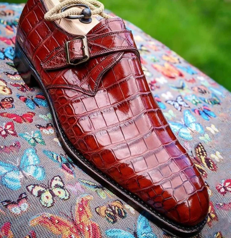 Zapatos De vestir De piel sintética hechos a mano para Hombre, calzado informal, elegante, estilo Derby, HB271
