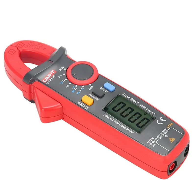 

UNI-T Clamp Meters UT210C digital clamp meter True RMS Auto-Range clamp meter ac dc Temperature Test clamp meter multimeter