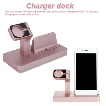 

Phone Charger Dock 2 in 1 Charging Stand Mount Cradle Station Dock for Apple Watch and iPhone X 6 6s 5 7 Charger holder