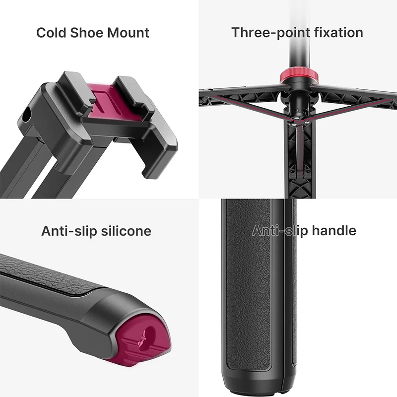 Ulanzi Mt44 57.6 Polegada Extensível Livebroadcast Tripé Suporte com Telefone Montagem para Dslr Slr Câmera Gopro Smartphone Vlog - Image 2