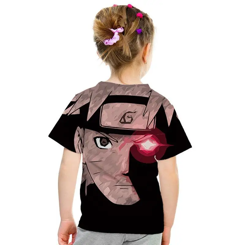 Impresin 3D Аниме estilo masculino/chica nios camiseta Naruto patrn estampado nios ropa nios camiseta moda nios camisa