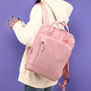

2020 new ladies Oxford cloth backpack Korean style solid color large capacity women's backpack