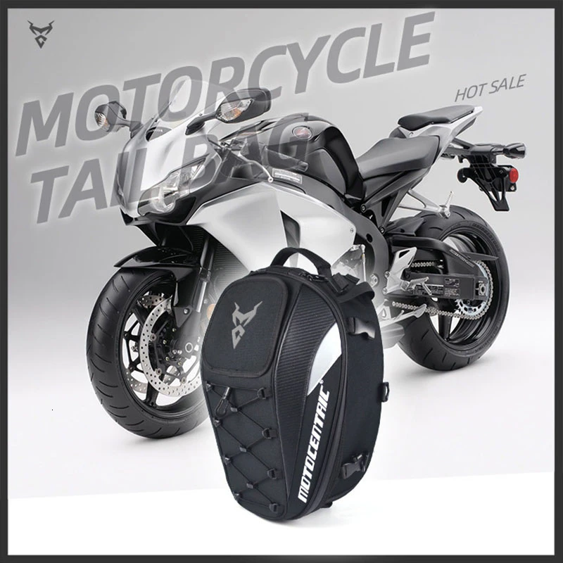 

Waterproof Motorcycle Tail Saddle Bag Multi-functional Motorcycle Rear Seat Bag helmet Bag High Capacity Rider Travel Backpack