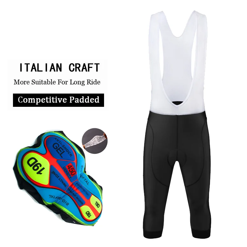 Cycling Bib Shorts Cycling Shorts Cycling Pants 19D Padded Lycra Men MTB Bicycle Road Bike Summer Women 3/4 Quick dry
