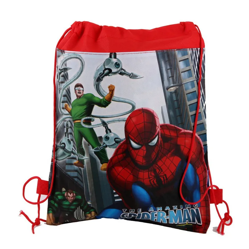 Spiderman-2 5/10/20/30 ПК disney мультфильм с Винни-пухом для флеш-накопителей “Мстители” «История игрушек», «Boss Детские нетканые ткани сумка-шоппер шесть принцессы рюкзак на шнурке - Цвет: Spiderman-2