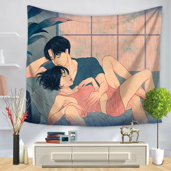 

Home Decor Indian Mandala Style Lovers Boy Girl Pattern Tapestry Beach Throw Towel Yoga Rug Wall Hanging Gobelin Art Crafts