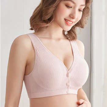 

Wirefree Nursing Clothing Cotton Breastfeeding Bra for Pregnant Women Pregnancy Breast Sleep Underwear XC