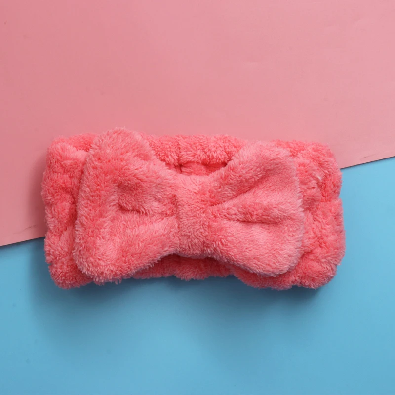 Моющий эластичный ободок для головы шарф для лица наращивание ресниц Мягкая лента для волос держатель для ванной спа прекрасные аксессуары для макияжа - Цвет: deep pink