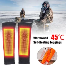 

1pair Self-Heating Knee Protector Wormwood Lengthened Heating Knee Pads Knee Sleeves Leg Warmer Pads For Pain Relief Sports