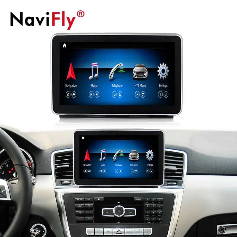 Автомагнитола NaviFly для Benz ML W166 2012 2015 с HD экраном gps проигрывателем ОЗУ 4 Гб