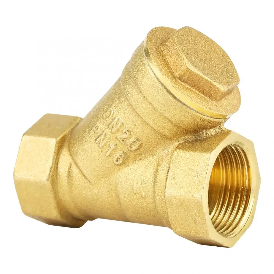 3/4" BSPP Female Thread Y Shaped Brass Strainer Filter Valve Connector for Water Oil Separation Tools | Обустройство дома
