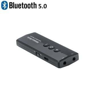 

Bluetooth 5.0 Transmitter and Receiver Wireless Adapter Stereo Audio 3.5mm Aux Jack Adapters for TV Car Kit with Volume Control