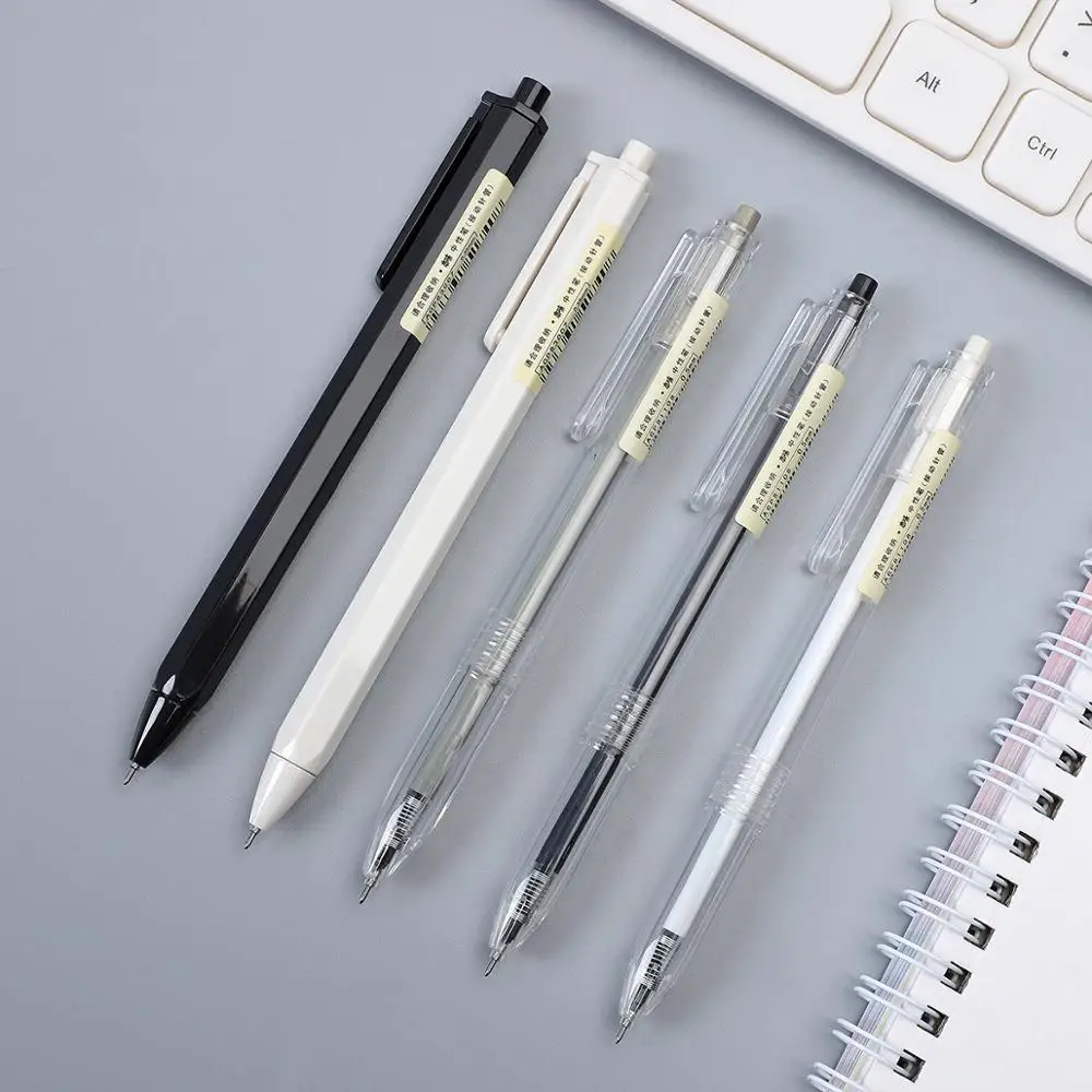 цена 12pcs/set 0.35mm 0.5mm Simple STYLE gel pen Black ink for student writing creative Neutral Pen Press School Supplies kawaii