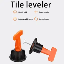 Nouveau niveau d'espaceurs de carreaux en céramique, outils de Construction de mur de sol plat, système de nivellement de carreaux réutilisables 
