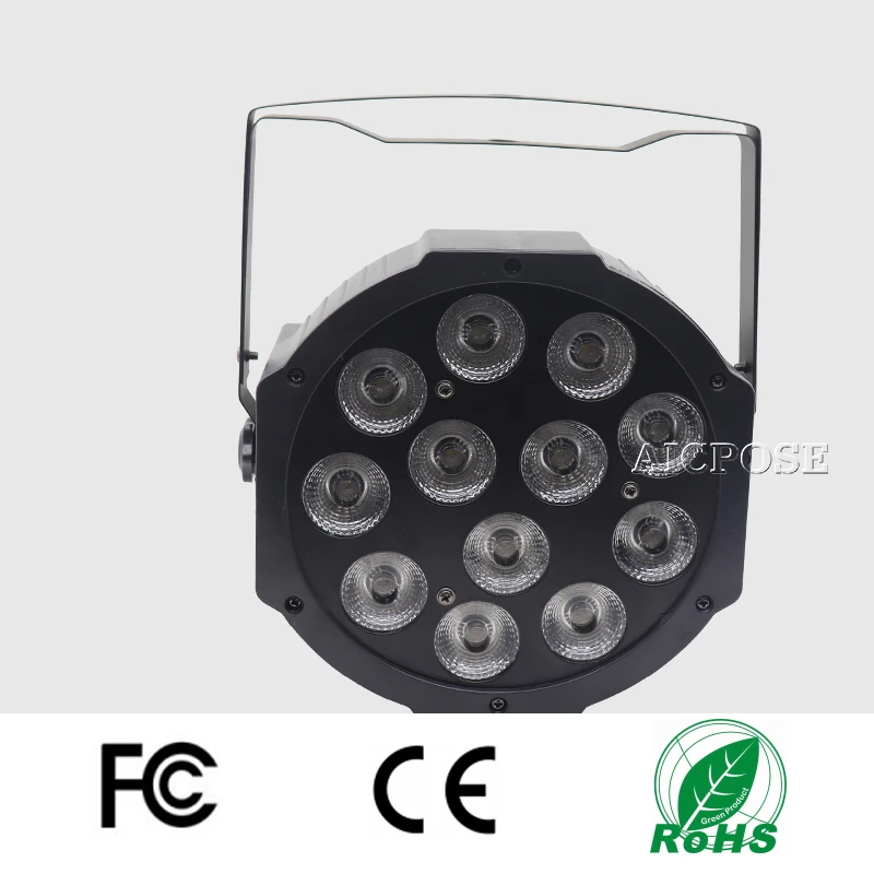 12 шт. Вт светодиодные лампы с бусинами 12x12 прожекторы Par RGBW 4 в 1 плоские Dmx512 для