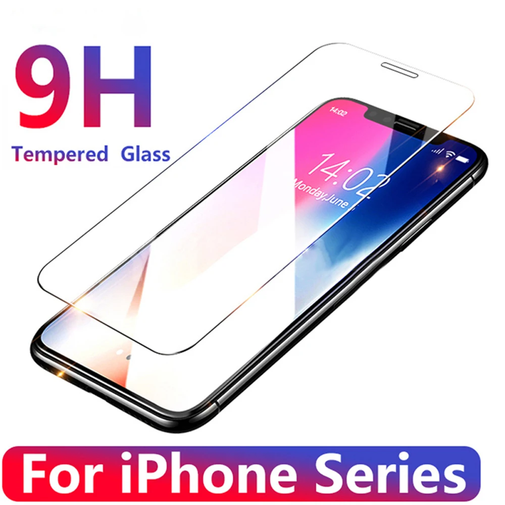 9H для iPhone x xr xs max закаленное стекло Защита экрана телефона Защитная пленка на