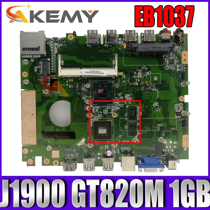 Материнская плата EB1037 J1900 CPU GT820M 1 ГБ для asus материнская все в одном настольного