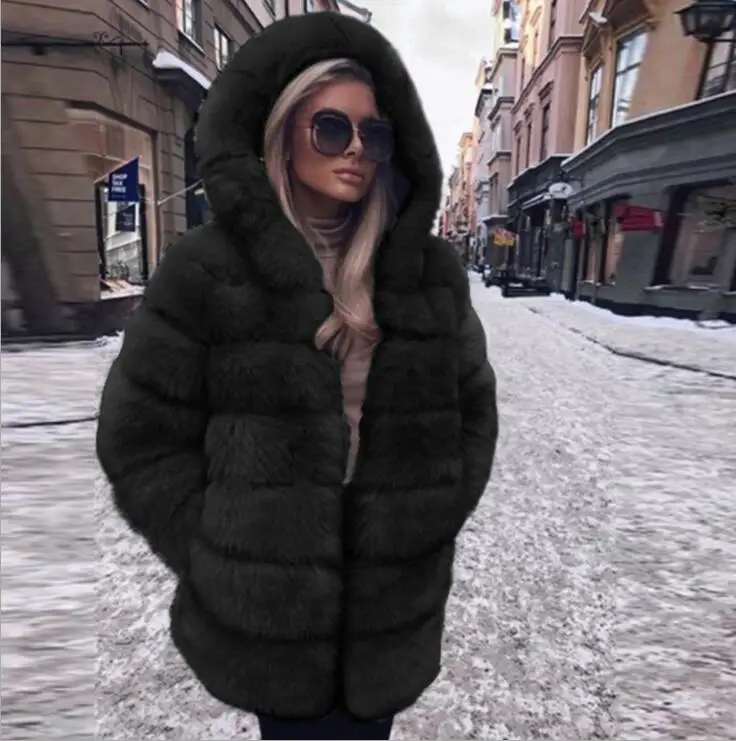 Зимнее Новое меховое пальто, женское длинное пальто с воротником, имитация лисьего меха, овечья шерсть, кашемировая куртка