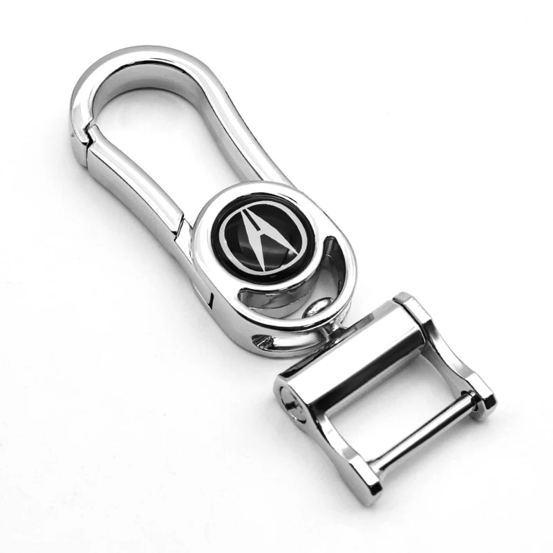 

Car keychain men's high-end anti-lost personality creative 360Â°rotating design metal keychain suitable for Acura- logo MDX ILX