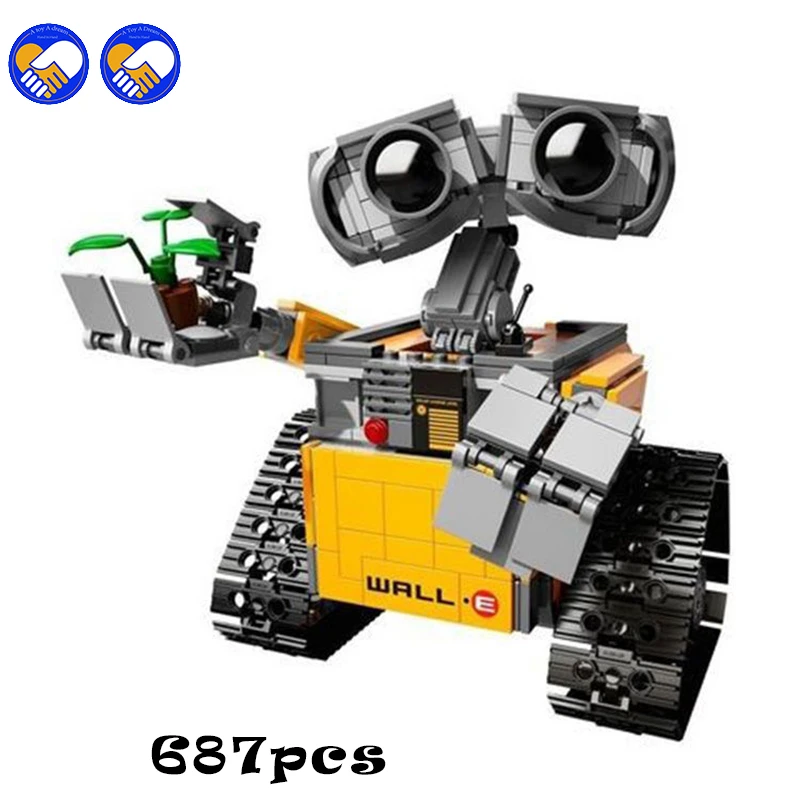 

Compatible Legoinglys City Technic Creator Idea Robot WALL E Action Figures Building Block 687Pc Toys for Children