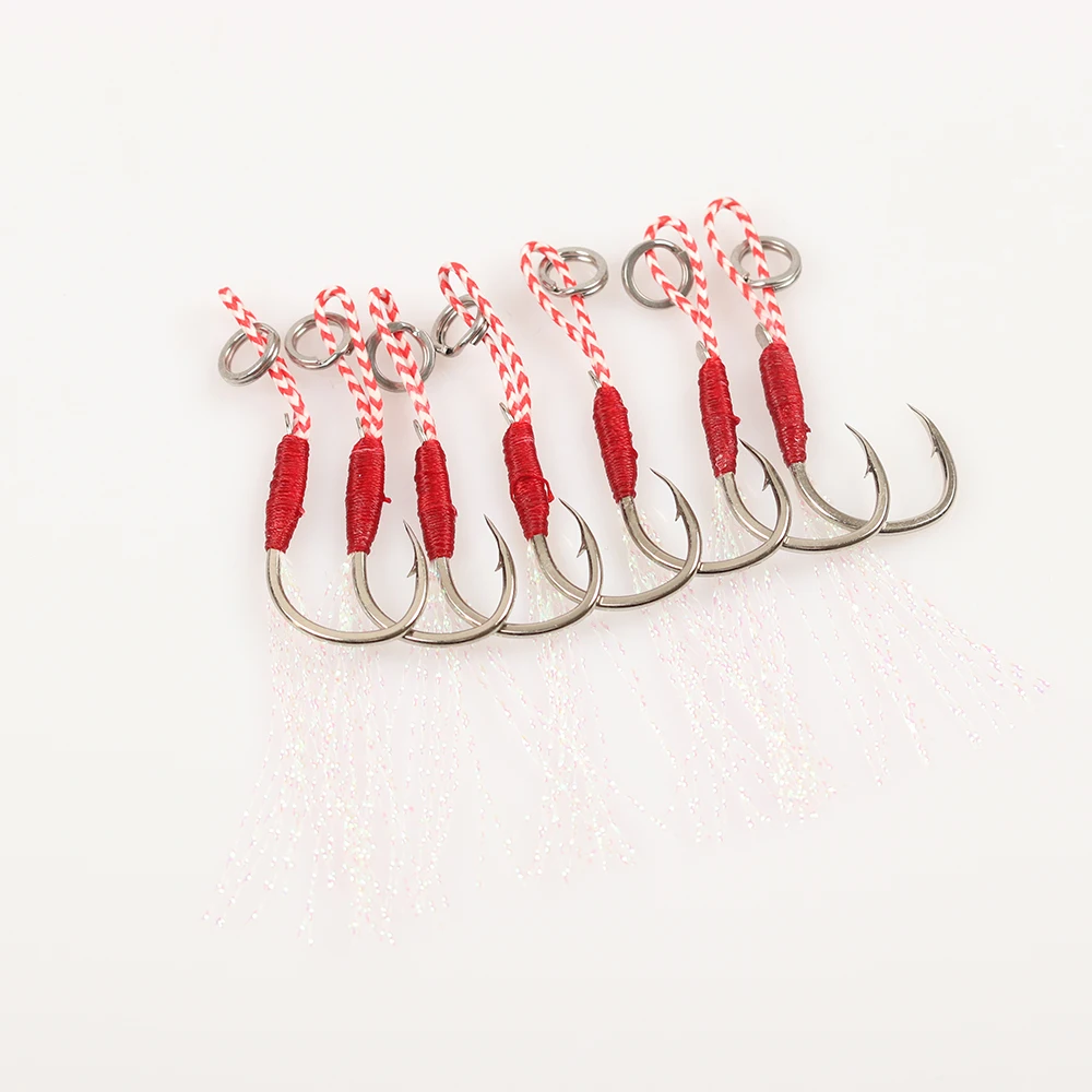 Anzuelos para jigging, anzuelo afilado especial para agua de mar y agua dulce, placa de hierro, 20 unids/lote