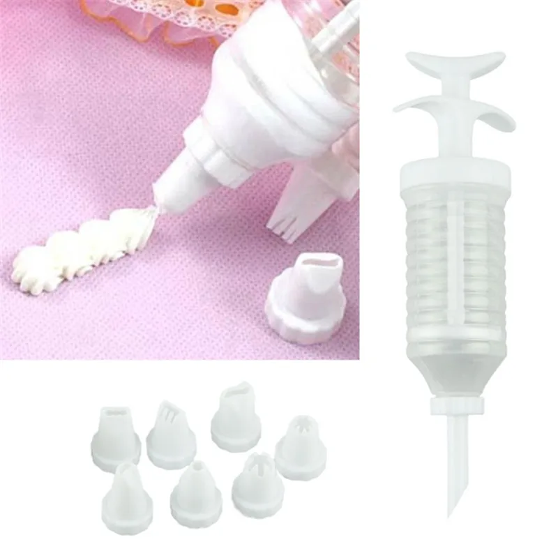 

2019 Delicate Cake Decorating Icing Piping Cream Syringe Tips 8 Nozzles Set Tool For Kitchen Baking Use #B5