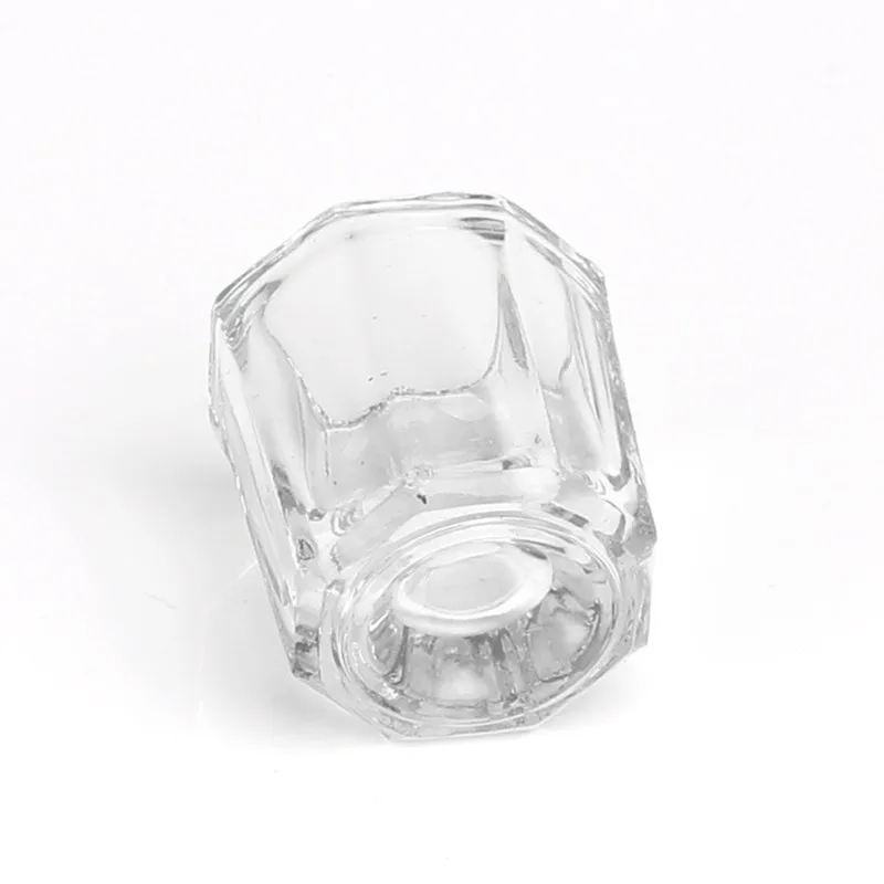 Mini Crystal Glass Dish Octagon Bowl Cup Nail Crystal Art Equipment Tool Cup Liquid Power For Mixing Acrylic Nail Art O9K6 1pcs nail art tools,nail manicure tools,nail manicure accessories,nail mixing bowl