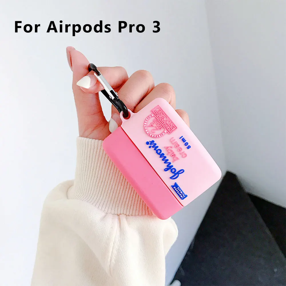 3D милый лосьон для тела беспроводной bluetooth-гарнитура силиконовый чехол для Airpods Pro 3 Earphne защитный противоударный чехол мягкий чехол - Цвет: 1