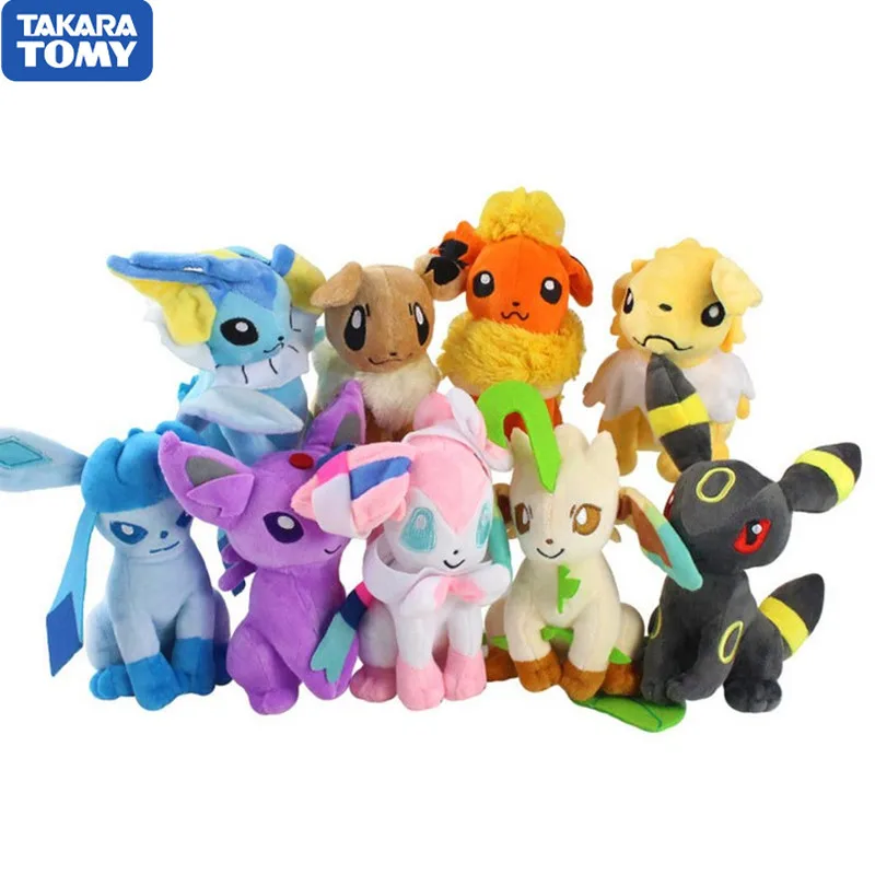 

9 Styles TAKARA TOMY Pokemon Original Glaceon Leafeon Umbreon Espeon Jolteon Vaporeon Flareon Sylveon Toys for Kids Plush Dolls