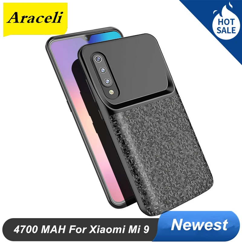 Чехол для зарядного устройства Xiaomi Mi 9 4700 мАч внешний умный чехол аккумулятора