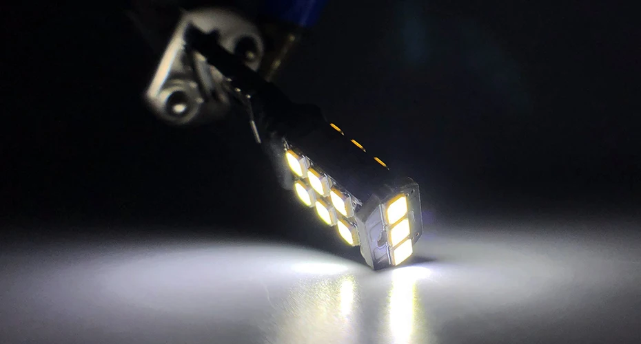 2x высокой мощности H1 9SMD 3528 чипы светодиодный 12 в 24 В противотуманные лампы свет лампы белый Янтарный 3000K 6000k парковочная фара Яркий высокой мощности