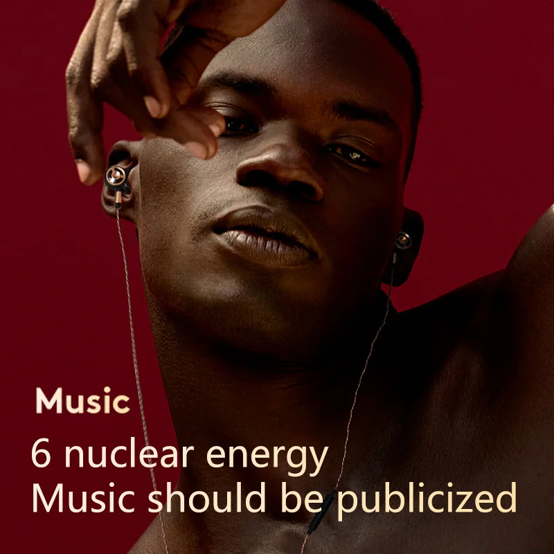 SD01 subwoofer earphone In Ear Six core three coil headphones with Mic Hifi Stereo Sports Headphone Bass Sound for xiaomi iPhone