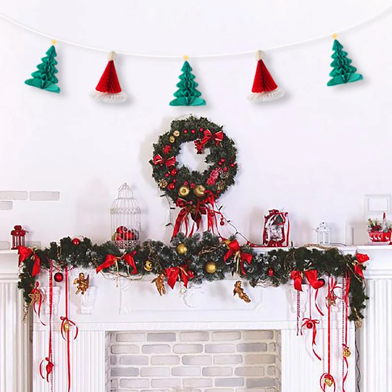 

Christmas Decorations for Home Santa Claus Snowman Hanging Ornament Decor Garland Xmas Tree Decoration New Year Navidad Decor