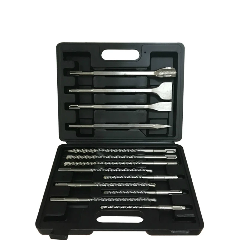 

13-piece Electric Hammer Drill Set SDS Impact Chisel Electric Tool Accessories Electric Box Tool Building construction tools