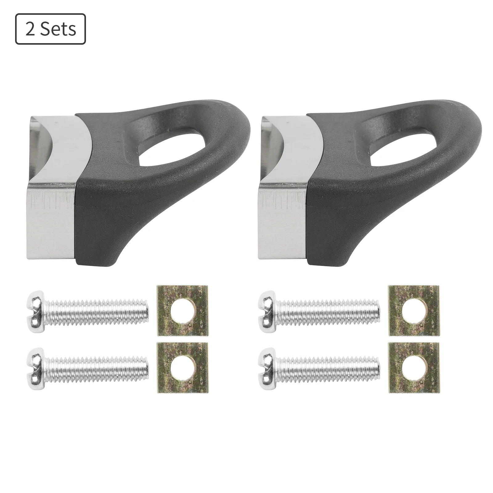 베이클라이트 냄비 손잡이 2 개, 금속 압력 팬 쿠커, 증기선 소스 쿠커 냄비, 짧은 측면 손잡이, 나사 교체 키트 포함