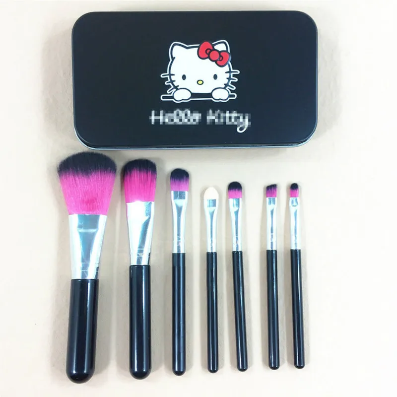 7pcs/set Children Girl Makeup Cartoon Soft Brush Toy Set Hair Eye Brush Shadow Foundation Beauty Fashion Cosmetic girls Toys