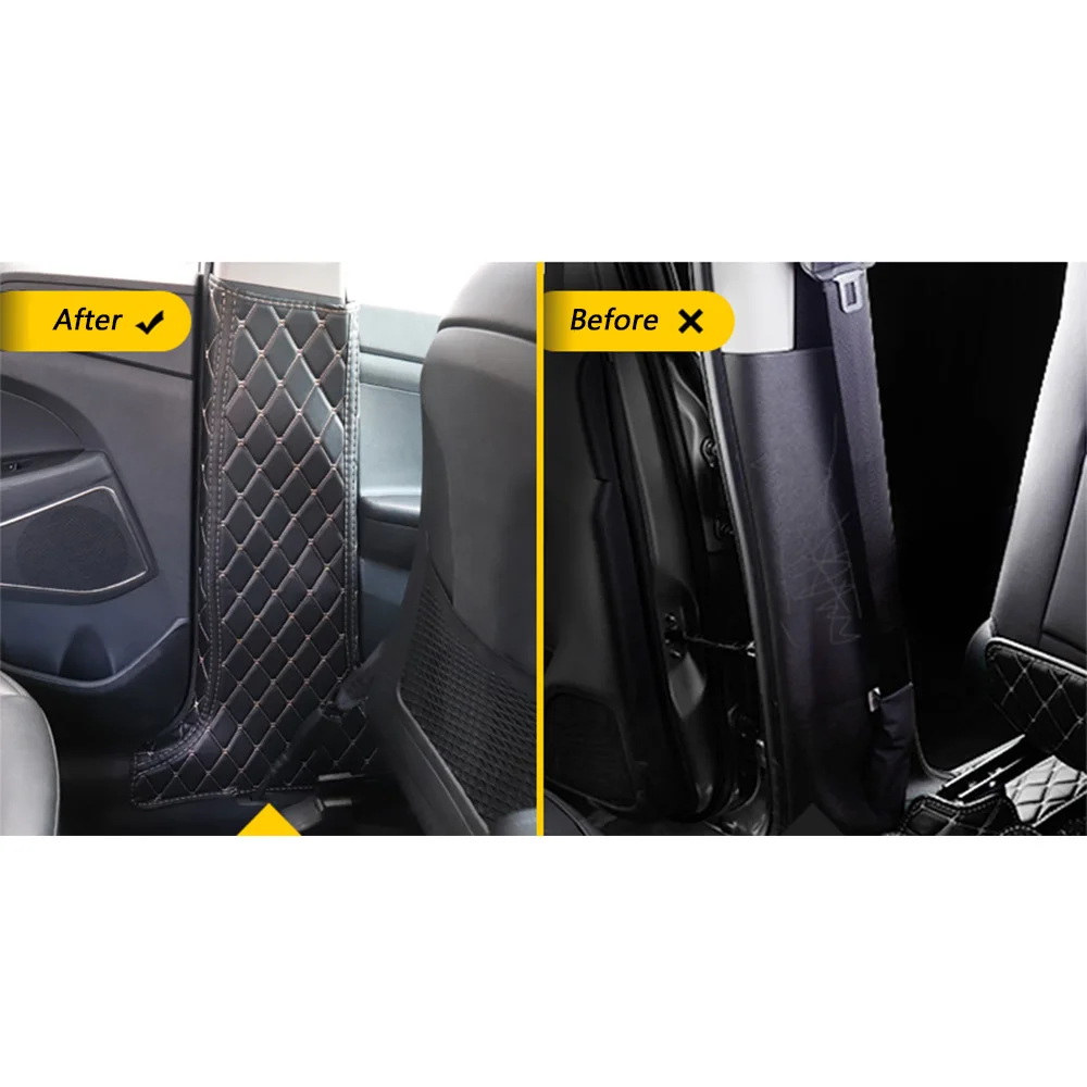 Автомобильная дверь B столбы анти ногами коврик для Hyundai Tucson Боковой защитный коврик подушка