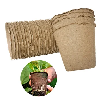 

100Pcs/set Nursery Pot Environmental Protection Degradable Seedling Cup For Home Planting Garden Supplies New