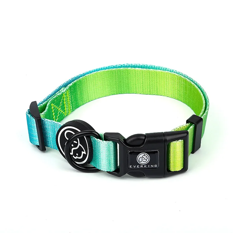 Gradient color Dog Collar and Leash Set dog luxury desgin harness for small medium and large dog harness and leash personalizedGradient color Dog Collar and Leash Set Adjustable dog vest harness no pull for small medium and large dog harness and leash dog chain collar Dog Collars