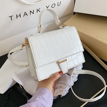 

Stone Pattern Totes Mini PU Leather Crossbody Bags for Women 2020 Simple Travel Summer Fashion Shoulder Handbags and Purses