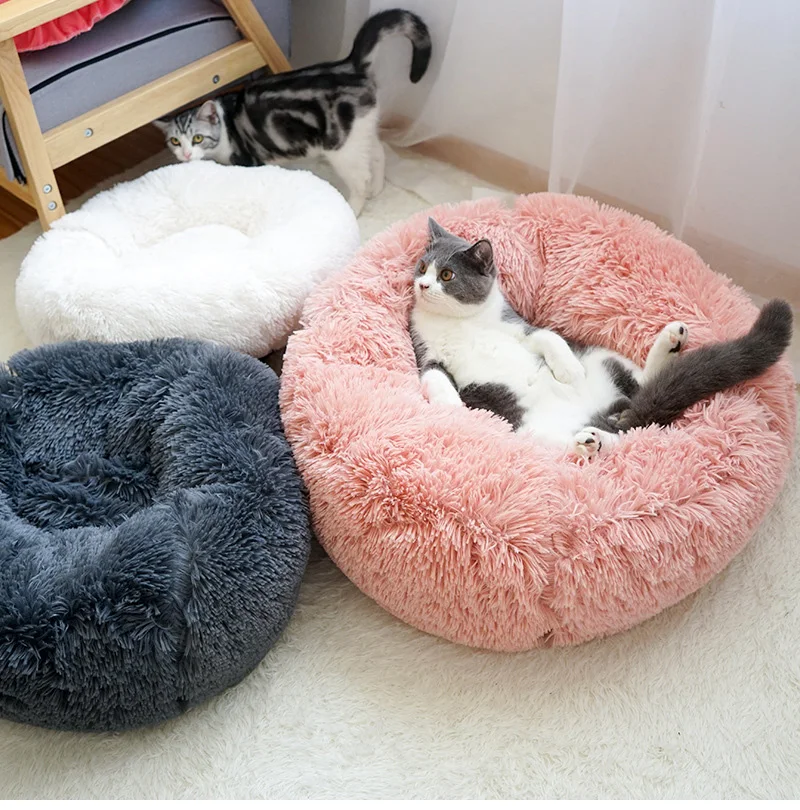 Собачья кровать, пригодная для стирки кровать для кота-любимца собака круглый дышащий диван для отдыха кровать для собаки кошки собаки супер мягкие плюшевые прокладки подстилка для собаки