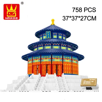 

WANGE World Famous Architecture DIY Blocks Toys Assemble Construction Building Blocks Toys For Children 1052pcs Bricks No.8020