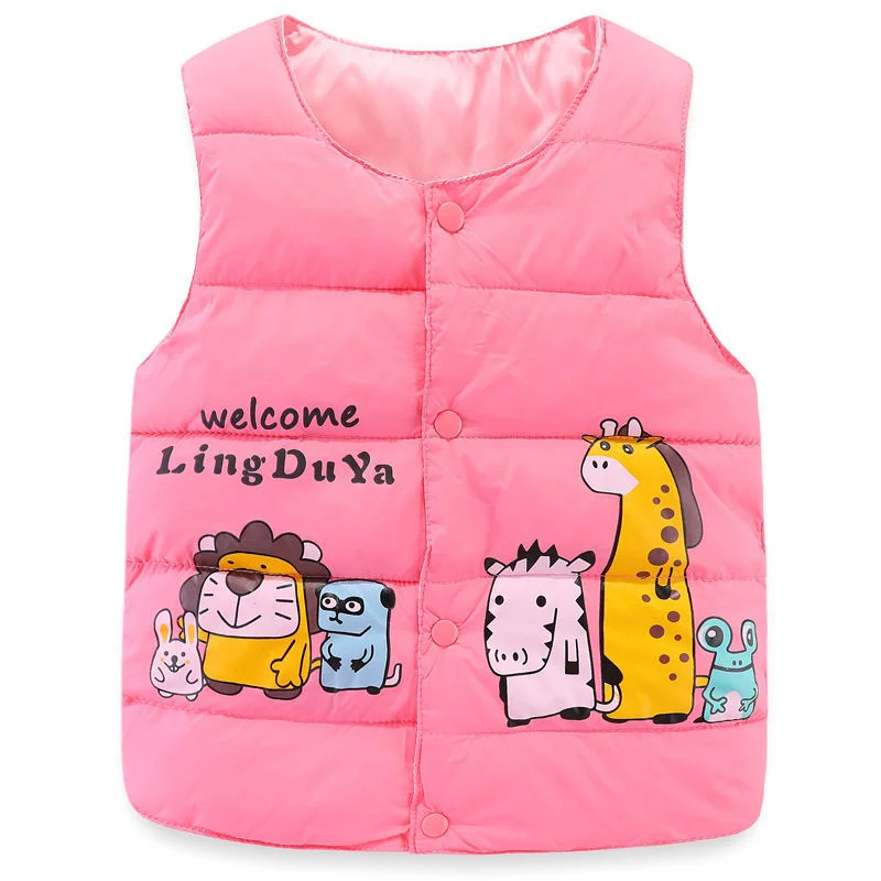 2021 Autumn Winter Girls Warm Vest Boys Thicken Waistcoat Kids Outerwear Vest Children Shiny Down Cotton Jackets Vest For 3-8 Y best fall jackets