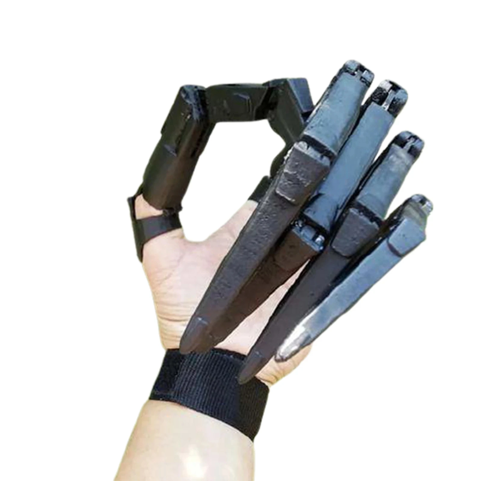 Griffes De Doigts Articulées Pour Halloween - 2 Pièces En ABS, Effet Squelette Réaliste - Accessoire De Déguisement