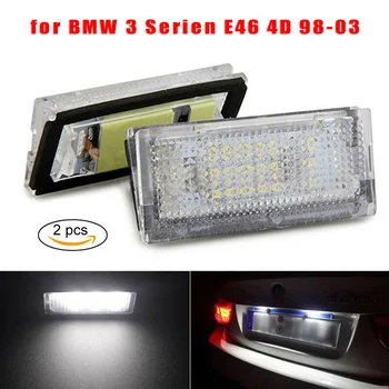 

18 LED LED License Plate Light Lamp 2pcs Set 12V 210 LM 1Pair Brand New